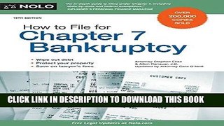 Best Seller How to File for Chapter 7 Bankruptcy Free Download