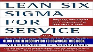 Ebook Lean Six Sigma for Service : How to Use Lean Speed and Six Sigma Quality to Improve Services
