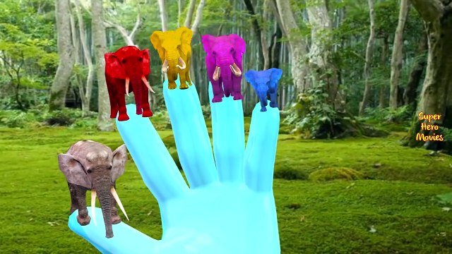 Colours Animals Finger Family Songs For Children | Elephant Dinosaurs Godzilla Finger Family Rhymes