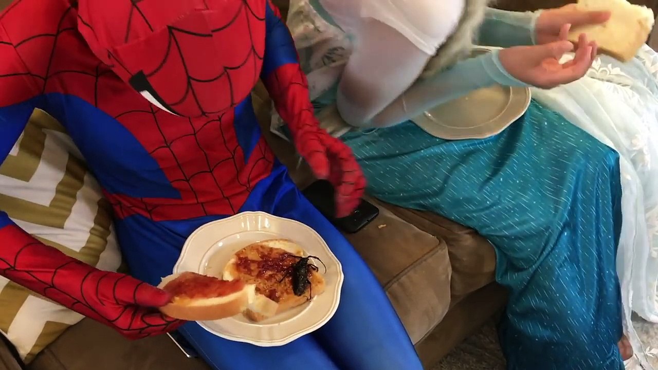 Elsa Eats Bug! Spiderman vs Joker Fun Superhero Movie In Real Life In 4K