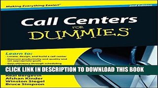 Ebook Call Centers For Dummies Free Read