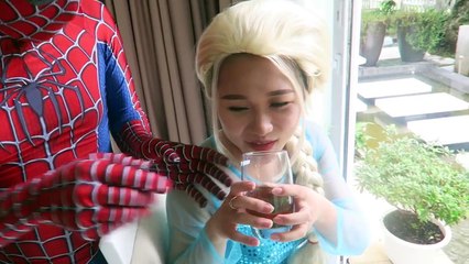 Spiderman KISSES Venom! Frozen Elsa VS Joker VS Hulk VS Venom VS Spiderman in Real Life superheroes