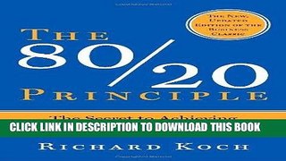 Best Seller The 80/20 Principle: The Secret to Achieving More with Less Free Read