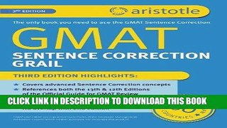 Best Seller GMAT Sentence Correction Grail 3rd edition Free Read