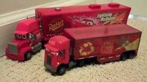 Disney Cars Jerry Recycled Batteries Peterbilt Semi Truck Toy Review with Lightning McQueen