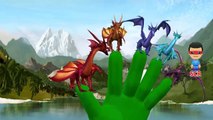 Mega Dinosaurs Cartoons For Children | Godzilla Dragon Finger Family Nursery Rhymes For Children