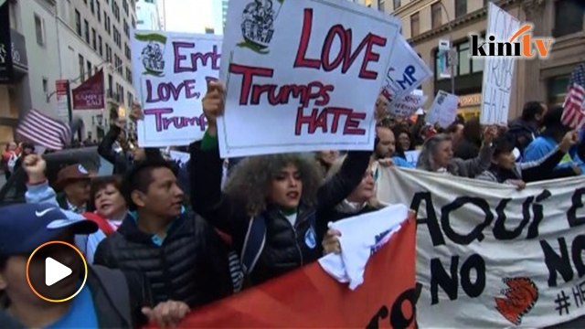 Protes anti-Trump pantas merebak ke seluruh AS