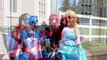 Frozen Elsa SUPERHEROES vs VILLAINS! w/ Spiderman Bad Baby Maleficent Joker Spidergirl! Funny Video