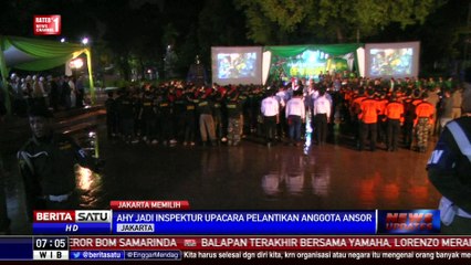 Agus Hadiri Pelantikan Anggota Ansor dan Banser DKI