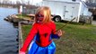 Spidergirl SAVES Superbaby From Lake | Superheros Rescues In Real Life 2016