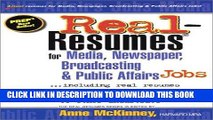 Read Now Real-Resumes for Media, Newspaper, Broadcasting   Public Affairs Jobs...: Including Real