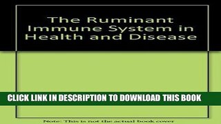 [PDF] Epub The Ruminant Immune System in Health and Disease Full Online