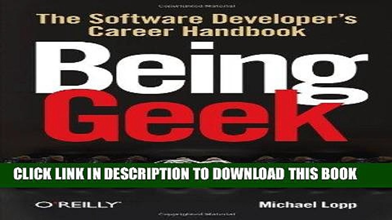 [PDF] Epub Being Geek: The Software Developer s Career Handbook Full Online