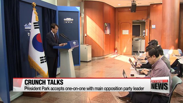 President Park accepts meeting with main opposition party leader over scandal