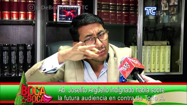 Ab. Joselito Argüello indignado habla sobre la futura audiencia en contra de Toño A.