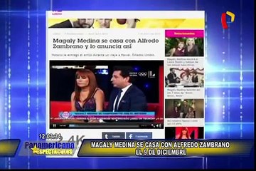Magaly Medina se casa en diciembre con Alfredo Zambrano