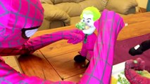 Spiderman vs Venom vs Joker vs Pink Spidergirl - Shrink to Baby Dolls! - Funny Superheroes