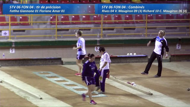 Second tour, premier tir de précision, Club Elite féminin, J3, Saint-Vulbas vs Fontaine, Sport Boules, saison 2016-2017