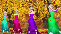 Colors Frozen Elsa Gets Rainbow Lips | Finger Family & Hokey Pokey Dance For Children Nursery Rhymes