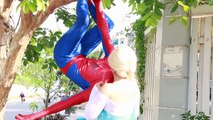 Spiderman & Frozen Elsa vs Joker ! Elsa Kisses Spiderman in Real Life Funny Superhero Movie!