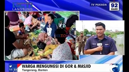 Banjir Tangerang, Warga Mengungsi di GOR dan Masjid