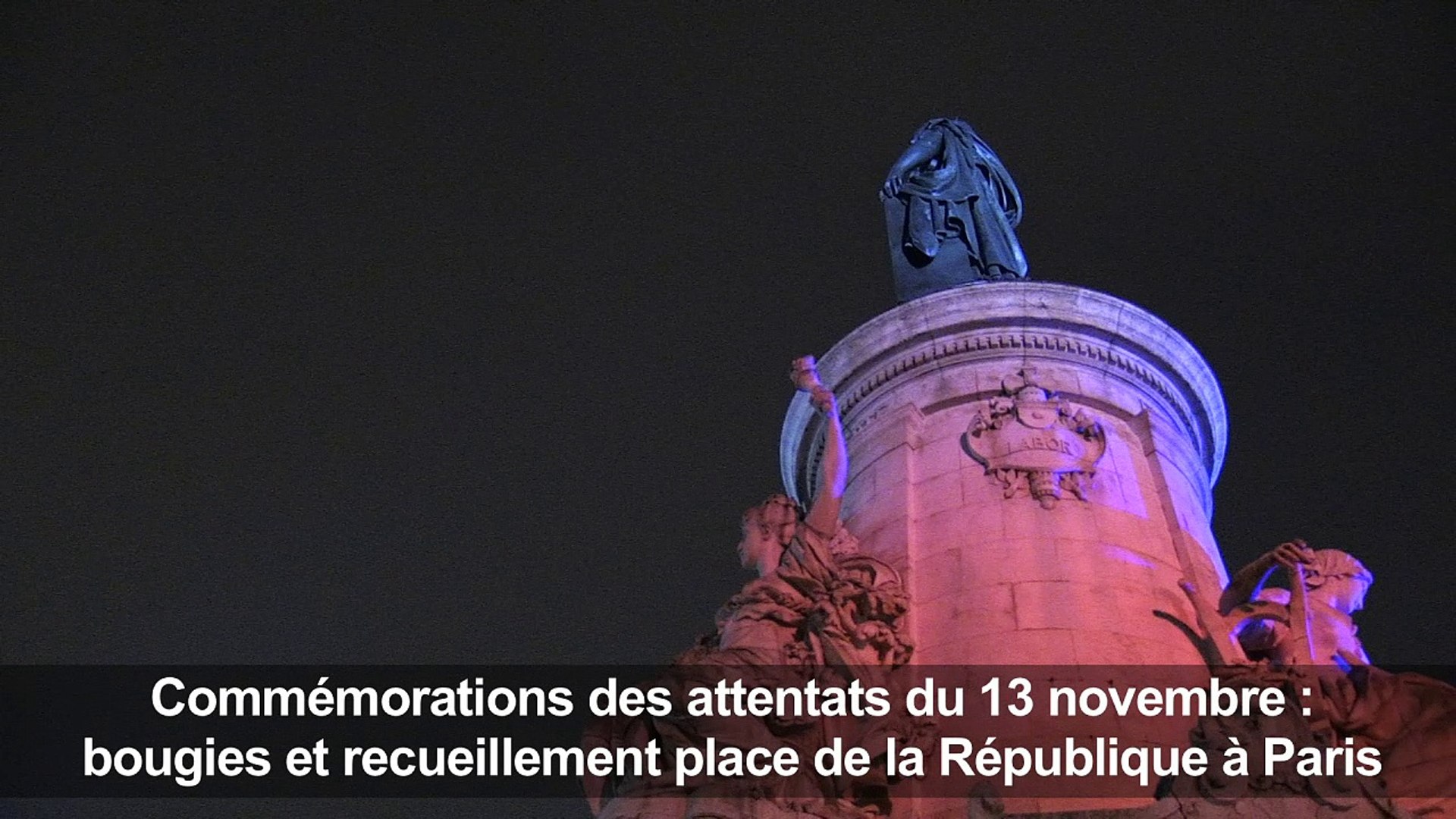 13 Novembre: bougies et recueillement place de la République - Vidéo  Dailymotion