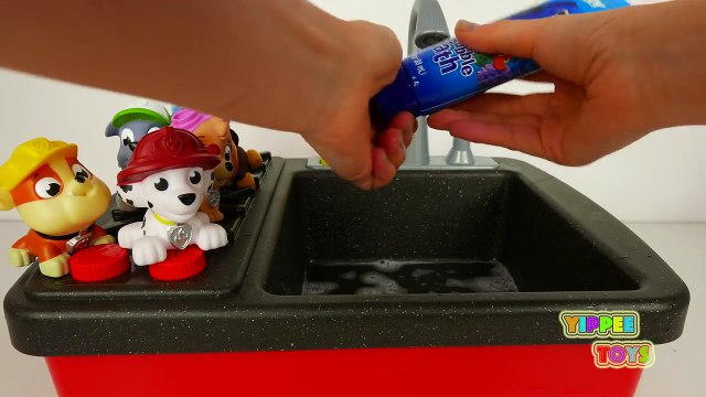 Kitchen Sink and Working Faucet Playset _ Paw Patrol Pups Take a Bubble Bath-SOjNoaACrHU