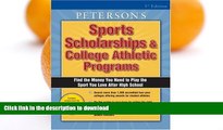 READ BOOK  Sports Scholarships   College Ath Prgs 2004 (Peterson s Sports Scholarships   College