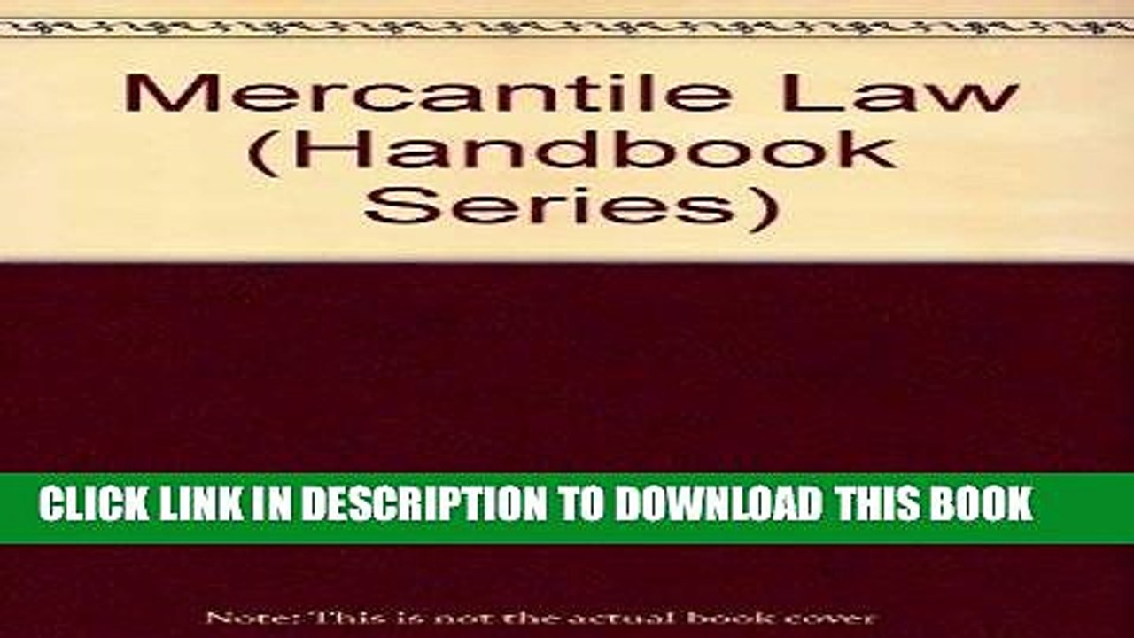 [PDF] FREE Mercantile Law (Handbook Series) [Read] Full Ebook