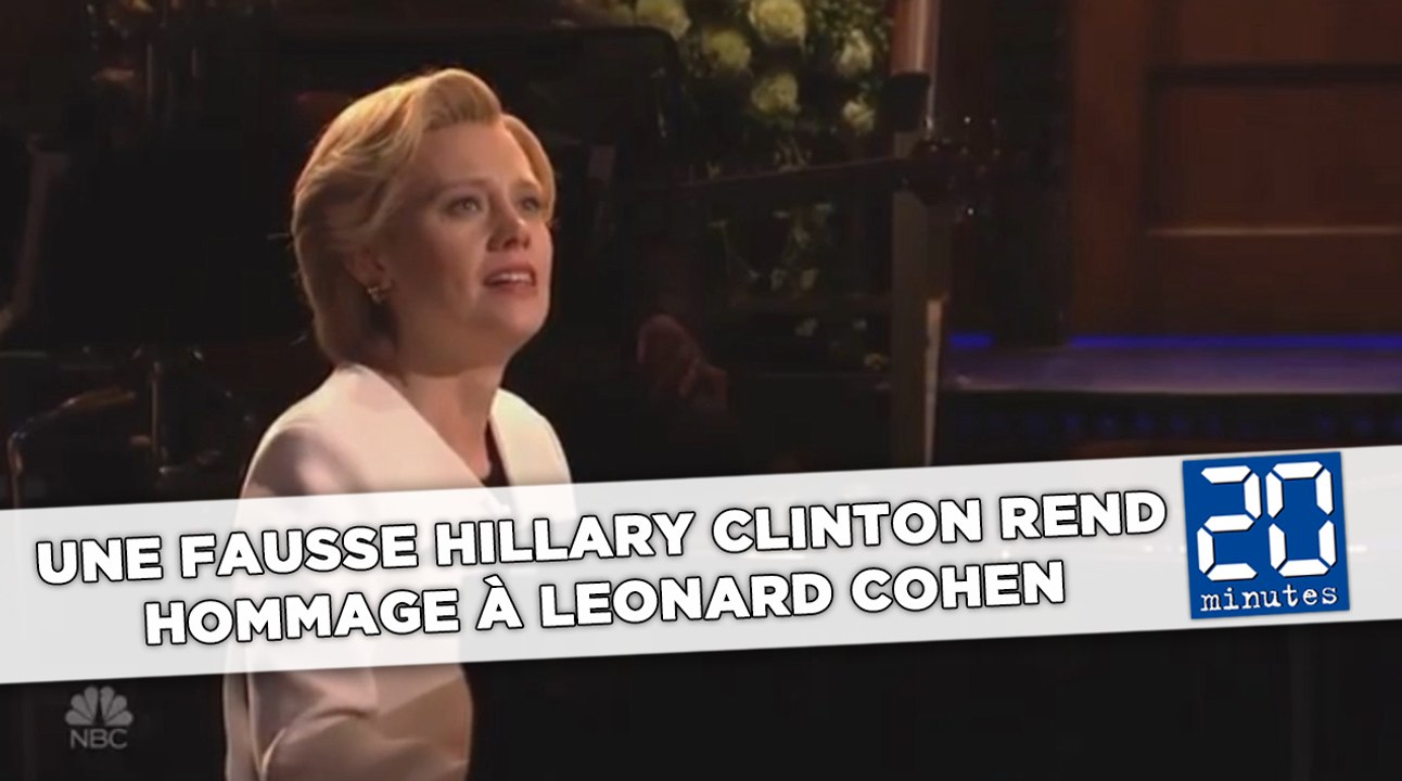 Une fausse Hillary Clinton rend hommage à Leonard Cohen