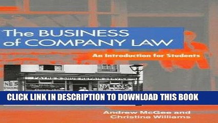 [PDF] FREE The Business of Company Law: An Introduction for Students [Read] Full Ebook
