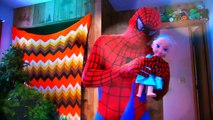 SPIDERMAN Dance Party With Elsa, Angry Birds, Minions, Spiderbbay and BATMAN! IRL