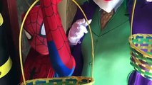 Spiderman & Frozen Elsa vs Joker Fail Prank w/ Superhero Egg Toss Challenge Fail! & Catwoman IRL