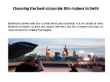 Corporate Film Makers In Delhi | Corporate Video Production Delhi