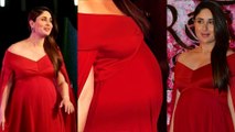 Kareena Kapoor HUGE BABY BUMP In A Red Long Gown | LUX GOLDEN ROSE Awards 2016