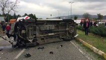 Çaycuma'da ambulans kazası...2