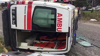 Çaycuma'da ambulans kazası...4