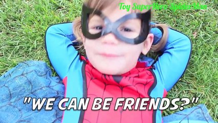 Little Spidergirl vs Captain America Civil War | Toy SuperHero SpiderMan CARTOON Kids