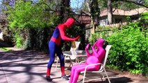 Spiderman vs Godzilla vs Pregnant Spidergirl Doctor Frozen Elsa sick spidergirl Superheroes IRL