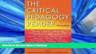 FAVORITE BOOK  The Critical Pedagogy Reader: Second Edition FULL ONLINE
