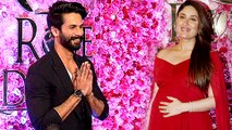 RARE MOMENT  Kareena Kapoor Shahid Kapoor Hug & Congratulate At Lux Golden Rose Awards 2016