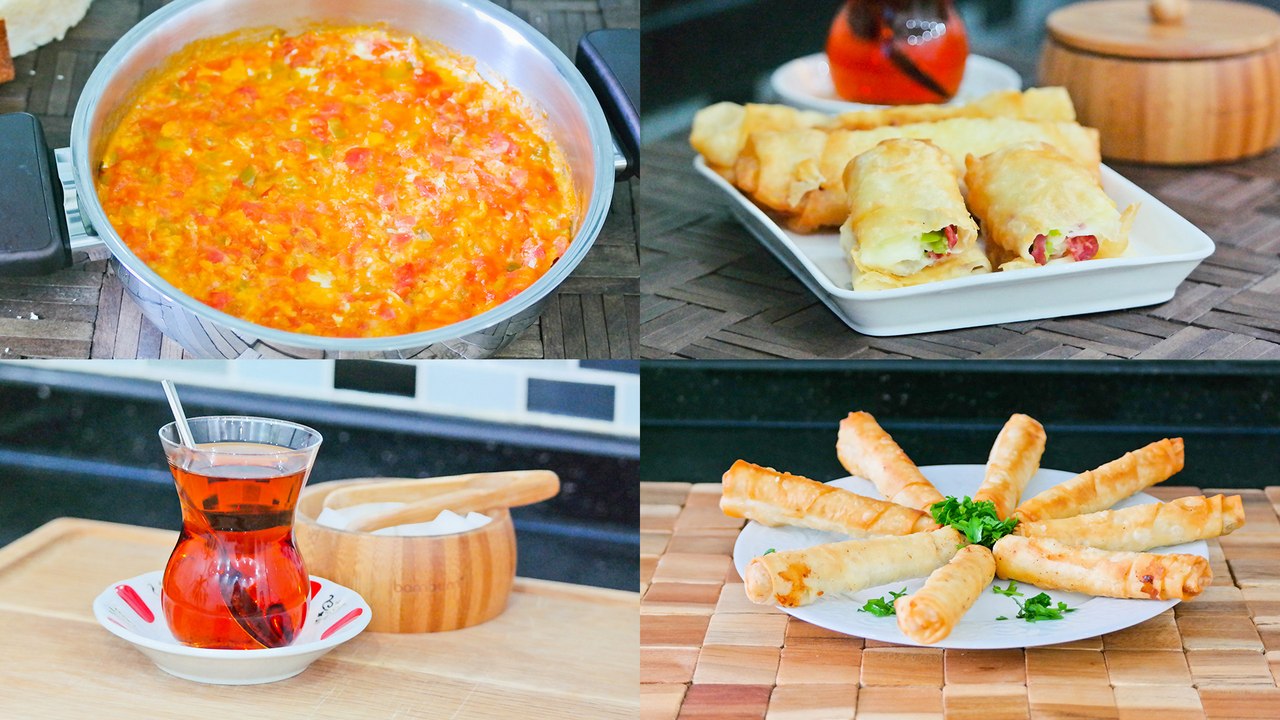Menü 28 | Menemen, Sigara Böreği, Paçanga Böreği, Çay