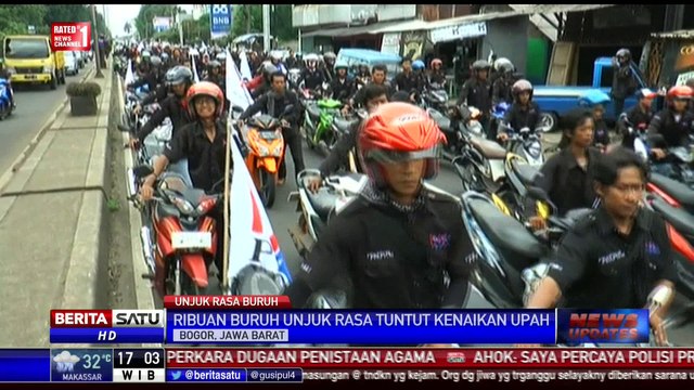 Ribuan Buruh di Bogor Tuntut Kenaikan UMK