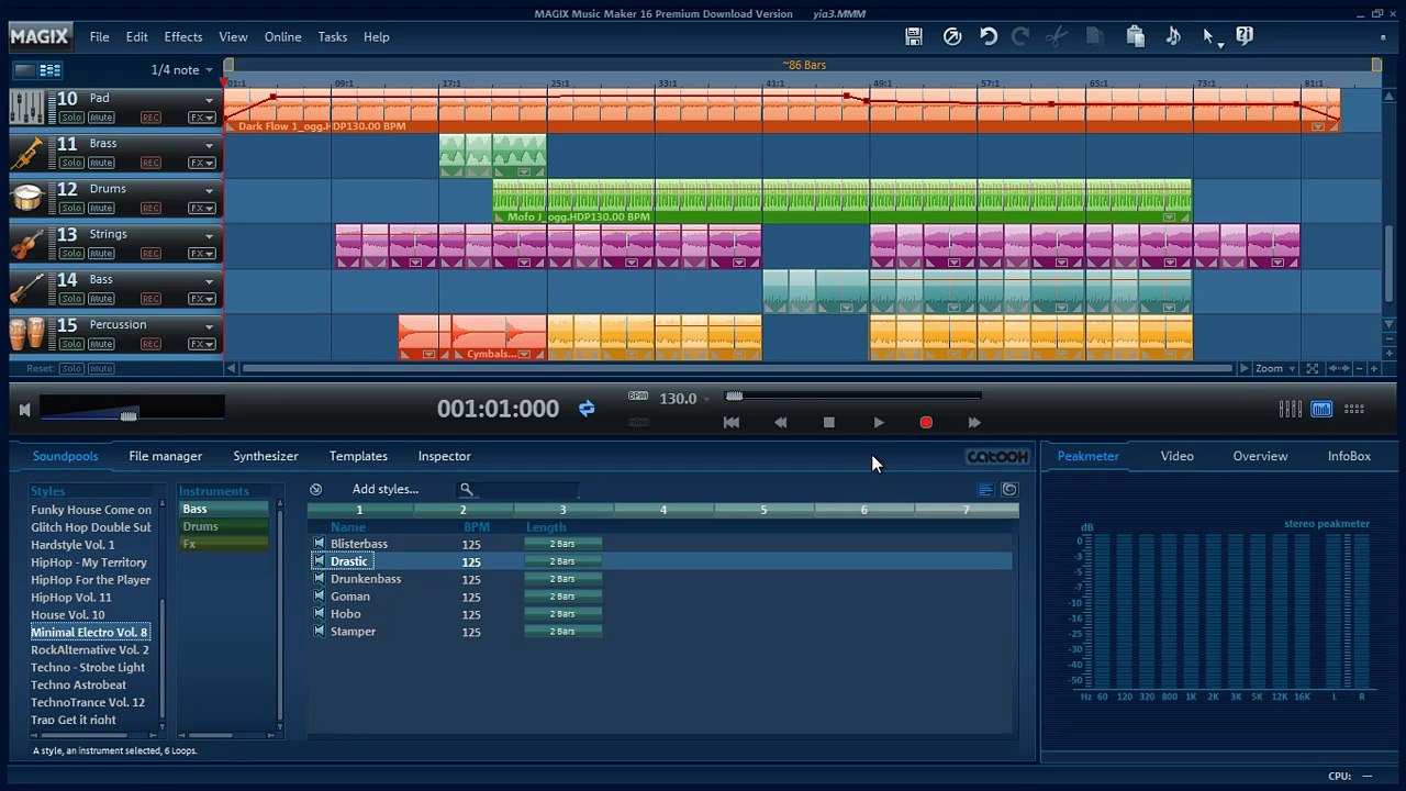 Magix Music Maker - violon electro