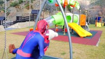 Spiderman w/ Frozen Elsa vs Joker Arrested by Policeman in Real Life! Fun Superhero ft Spidergirl