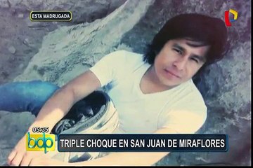 SJM: motociclista muere en triple choque en la Panamericana Sur