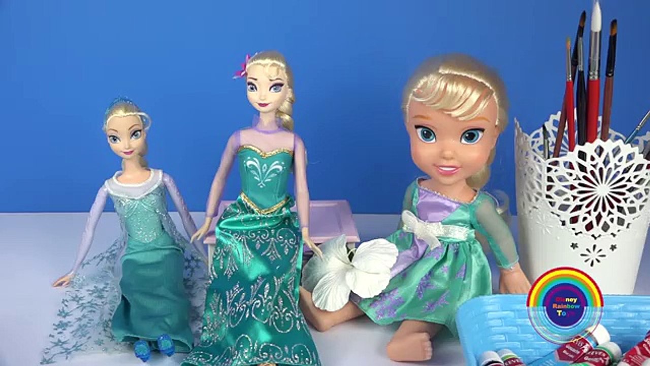 DISNEY FROZEN ELSA Doll Dress MISS LADY BEETLE Paint Your Own Toys Black Hair Costume Figurine