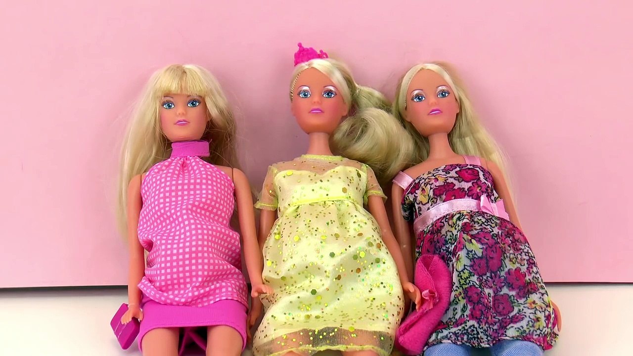 3 poupées enceintes avec un bébé dans le ventre   Comparaison de Princesses Steffi Love