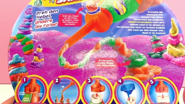 Aqua Sand français – Démonstration avec Barbie – 2 bouteilles et 4 couleurs
