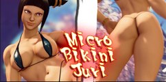 Juri de Street Fighter en micro bikini